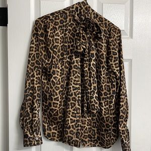 Cheetah printed silk top by Michael Kors